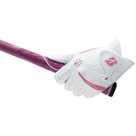 Bridgestone GL25L1WP19 Ultra Grip Lady, White/Pink, Left Hand, 7.5 inches (19 cm), Women's, Golf Gloves