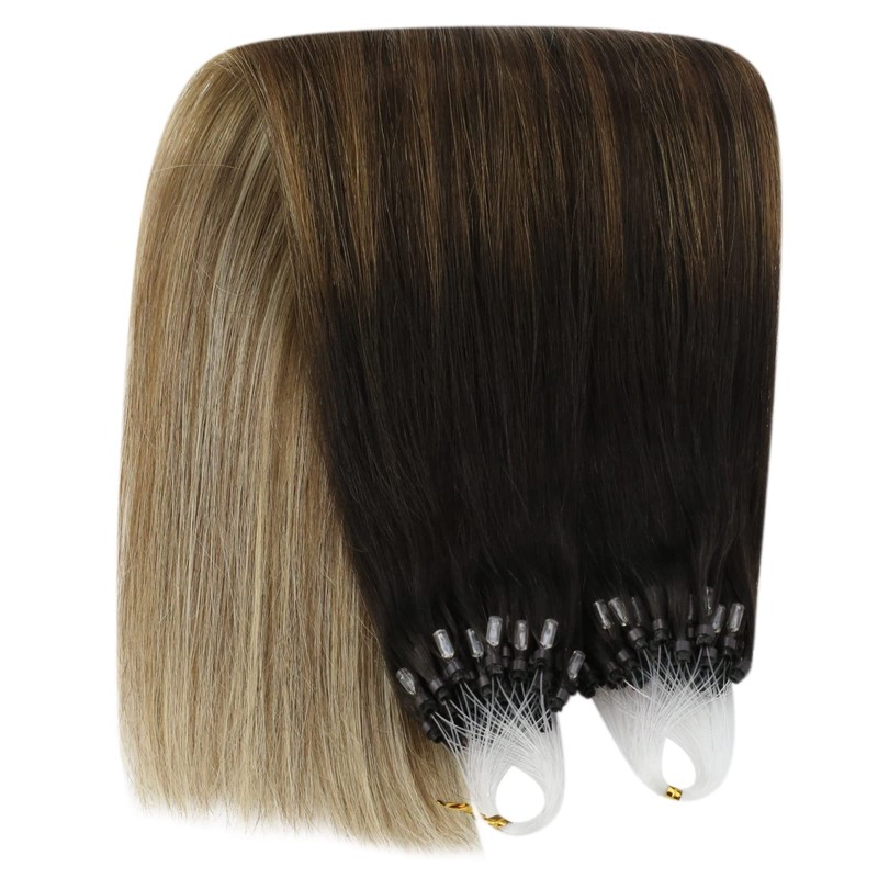 YoungSee Micro ring Real Hair Extensions Brown 60 cm #2/6/24