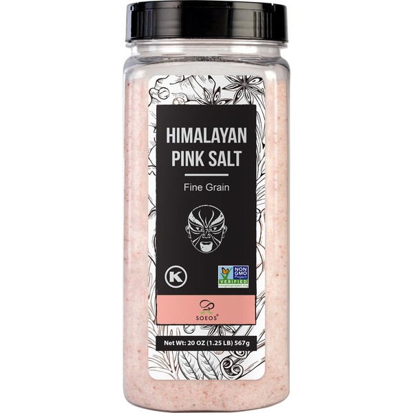 Soeos Soeos Himalayan Salt - Fine Grain, 20 oz, Himalayan