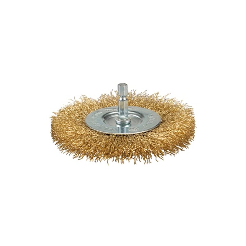 Makita D-73695 Round Brush 100 mm Brass 1/4 Inch