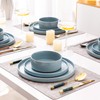 AmorArc Ceramic Dinnerware Set for 4 | Speckled Stoneware Plates