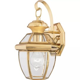 Quoizel 1 Light Newbury Outdoor Wall Lanterns Polished Brass - NY8315B