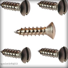 New Pack of 100 Pcs Slotted Oval Head Sheet MetalMetal Machine Screws Kit Stainless Steel #4 x 1" inch Set Warranity by Pr-Merchant