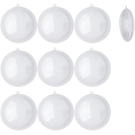 Package of 12 Clear Heavy Gauge Plastic 70mm Fillable Disc Ornaments