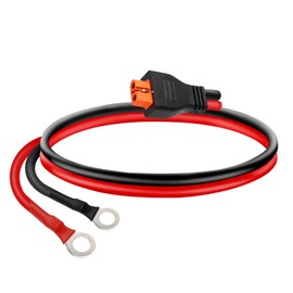10AWG XT60i to O Ring Terminal Connector Cable – 2FT Heavy Duty Tinned Copper Wire XT60i Power Extension Wire for Battery Connection, Solar Panel, Inverter