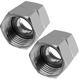 Beduan Stainless Garden Hose Adapter 3/4" NPT Female to 3/4" GHT Female Extension Joint Repair Fitting(Pack of 2)