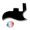 GaryG's 5 ply Black/White WIDE BEVEL Pickguard for Epiphone SG