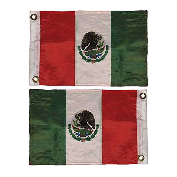 12x18 Mexico Mexican MX Double Sided Poly Nylon Boat Flag 12"x18" Banner