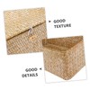 STOBAZA Bamboo Storage Boxes Lids Seagrass Wicker Baskets under Bed