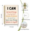 ROXMART I Can Do Hard Things Inspirational Spiral Notebook, Positive