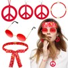 Batiyeer 6 Pcs Hippie Accessories for Women, Boho Peace Sign