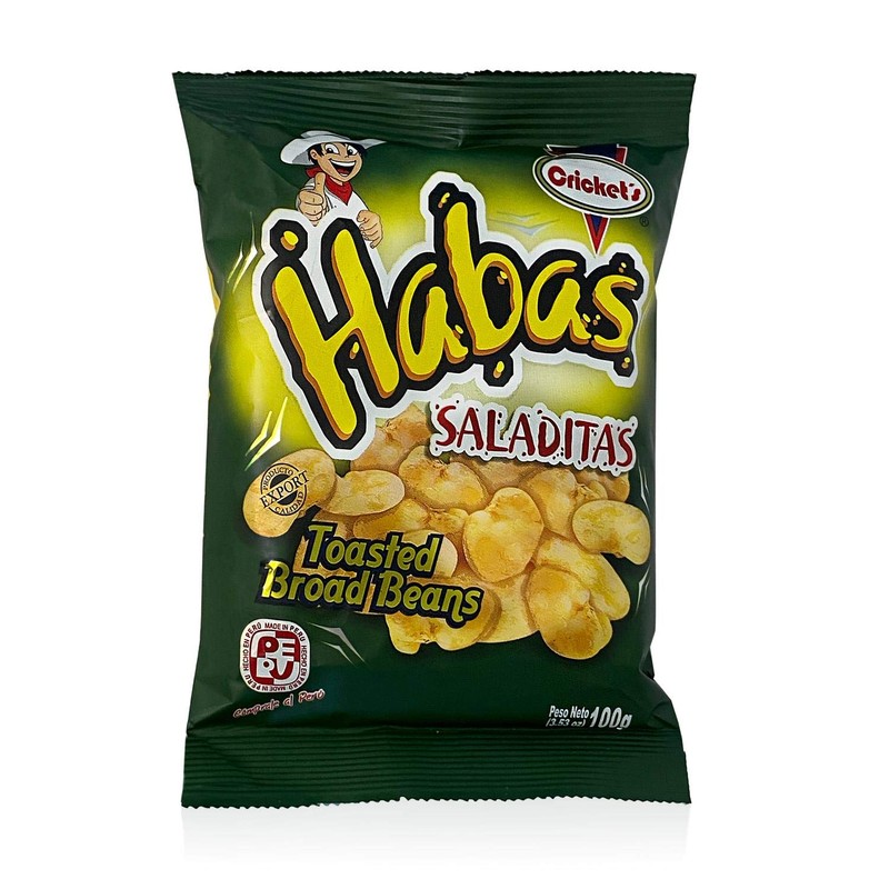 CRICKET'S Habas Saladitas | Toasted Haba Beans 3 Pack of
