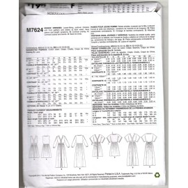 McCall's M7624 Misses 14 to 22 Pullover Dresses Size Uncut Sewing Pattern New