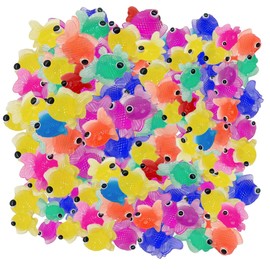 Goldfish Scoop, Ennichi Scoop, Goldfish Toy, 100 Pieces, Artificial Goldfish Set, For Children's Associations, Events, Summer Festivals, Favors Set, Mixed Colors
