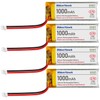 MakerHawk 4 Pack 3.7V 1000mAh LiPo Battery Rechargeable 1S 3C