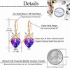 Austrian Crystal Heart Drop Dangle Bow Earrings for Women Fashion