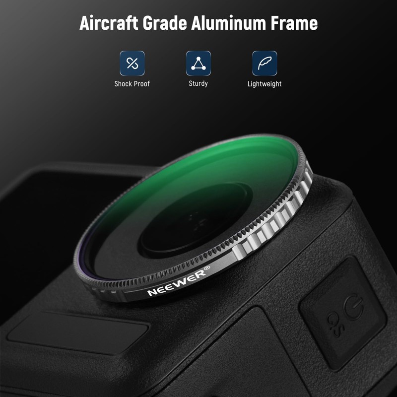 NEEWER Adjustable CPL Filter Compatible with DJI Osmo Action 5