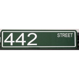 442 STREET METAL STREET SIGN 6X24 Compatible With OLDSMOBILE OLDS CUTLASS RAM AIR W30 W31 400 455 Hurst Hot Rod Muscle Car Bar Garage Man Cave Restaurant Shop Office Wall Art Gift