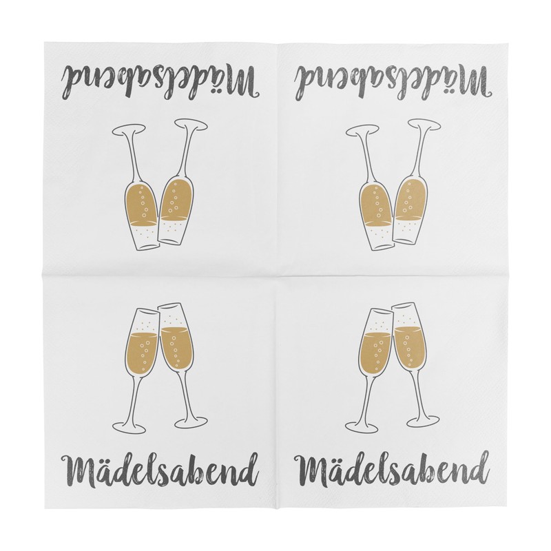 HEKU 30243-329 100 napkins, cellulose, ‘Mädelsabend' (German language)