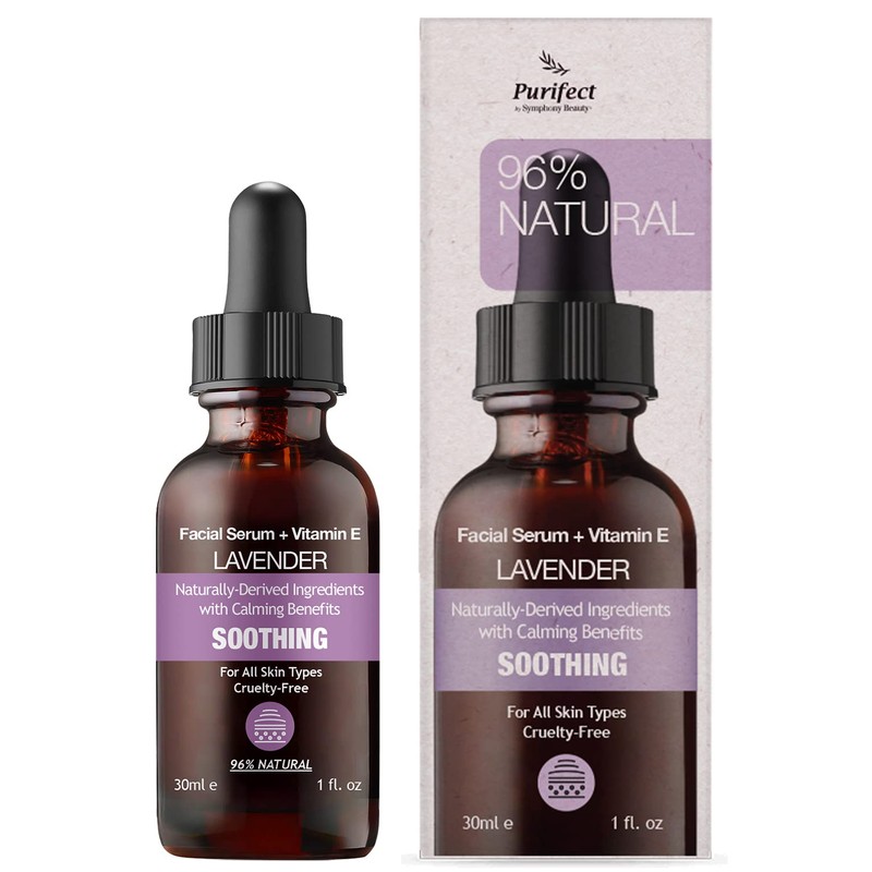 Purifect Soothing Lavender Facial Serum, Naturally Relaxes Skin for Radiant