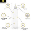 BRIGHTFROM Twist Top Applicator Bottles, 8 OZ Crystal Clear, Squeeze