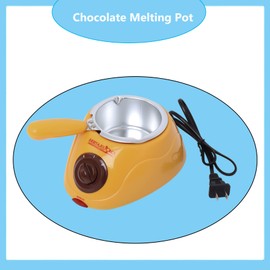 Chocolate Melting Pot Kit Heating Machine Electric Chocolate Tools Candy Chocolate Maker Electric Chocolatiere Melting Pot Candy Chocolate Maker Baking Handmade DIY Gourmet Tools Yellow