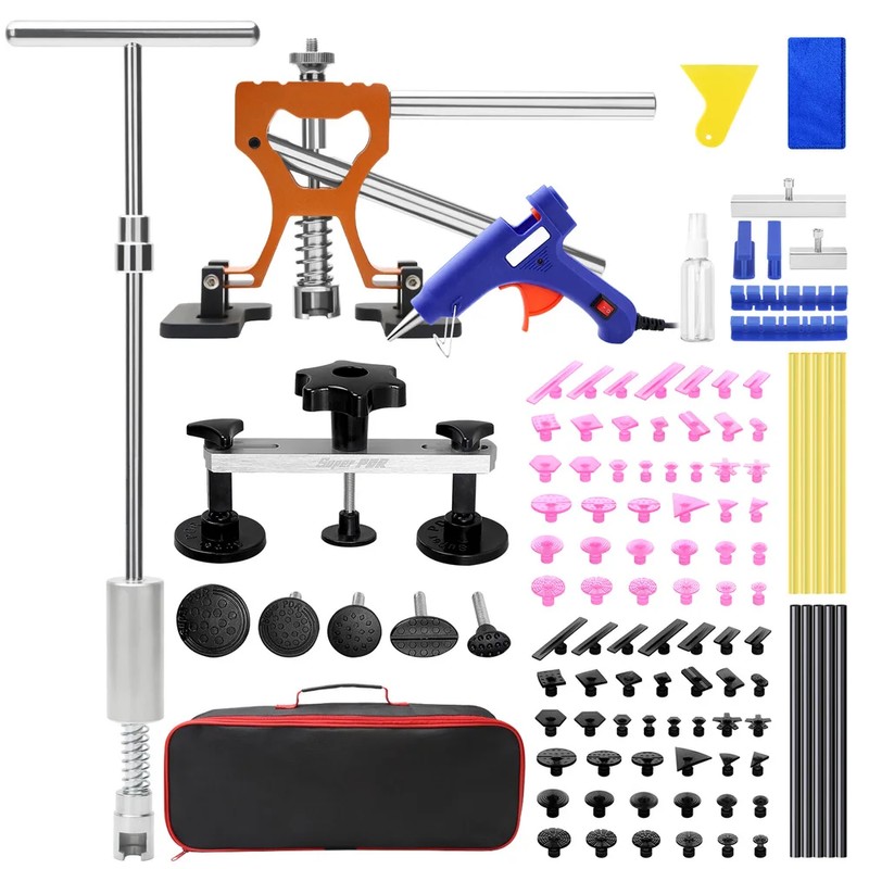 74-Piece Paintless Dent Repair Kit for Car Body Dents –