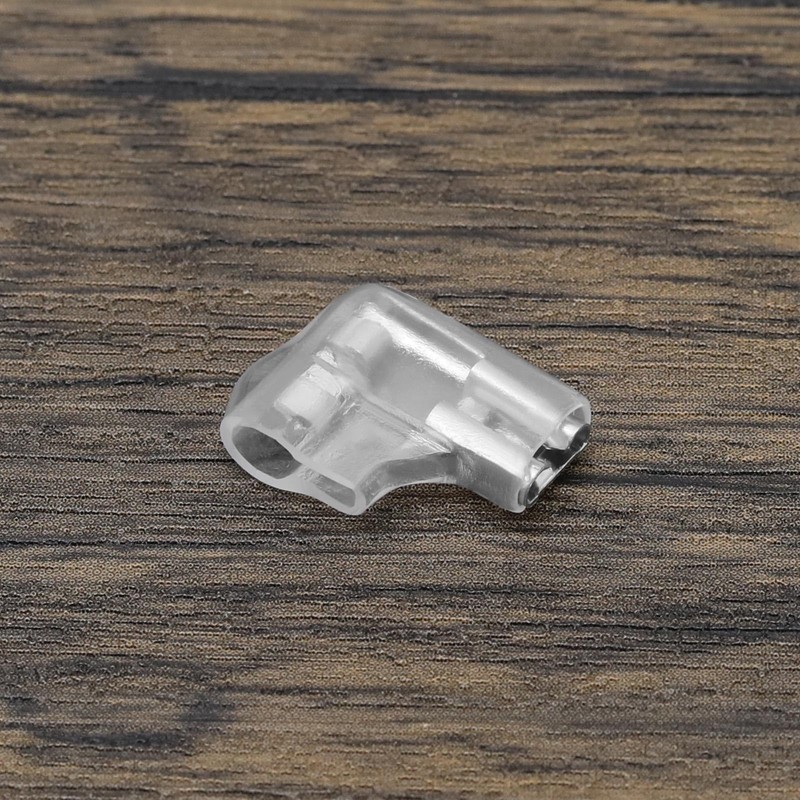 ECSiNG 50PCS 4.8mm Crimp Terminal Spade Connector 90° Angled with