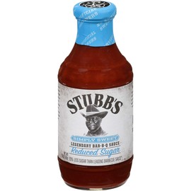 Stubb's Simply Sweet Reduced Sugar BBQ Sauce, 18 oz (Pack of 4)