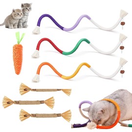 kaiyaya Katzenspielzeug,8-teiliges Katzenspielzeug Selbstbeschäftigung-Set,Katzenminze Spielzeug zur Unterhaltung,Interaktives Cat Toy für die Zahnpflege und das Zahntraining der Katze