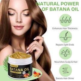 NIFEISHI Raw Batana Oil for Hair Growth, 100% Pure - Dr. Sebi Organic Batana Oil from Honduras, Stimulate Hair Growth, Prevent Hair Loss, Eliminates Split Ends for Men & Women 120g