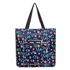 Couragejoy - Bolsas de compras reutilizables plegables, lavables, impermeables, grandes, resistentes al agua, Color7, L