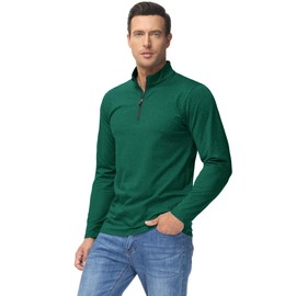 Boladeci Golf Shirts for Men Quarter Zip Pullover Sweatshirts Long Sleeve Fleece Lined Thermal Clothes Half 1/4 1/2 Zip Fall Winter Shirts Golf Accessories Golf Gifts for Men Zip Up Sweater