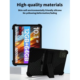 Case for Callsky-Tab Ctab/Cpad 10 Tablet 10.1inch,NOUKAJU Tablet Protection Case(with Pen),Adjustable Bracket,Soft Silicone,Silicone Protection Cover for Callsky-Tab 10(Black)