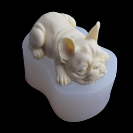 3D Bulldog Silicone Mold - Epoxy Dog Resin Mold for Decoration, Plaster, Candle, Aroma, Fondant, Mousse, Chocolate - DIY Aromatherapy