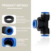 Bwintech 12 Pcs 10mm 3 Way Tee Push in Connect