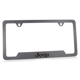 JEEP Kennzeichenrahmen – verdunkeltes Metall, graviert