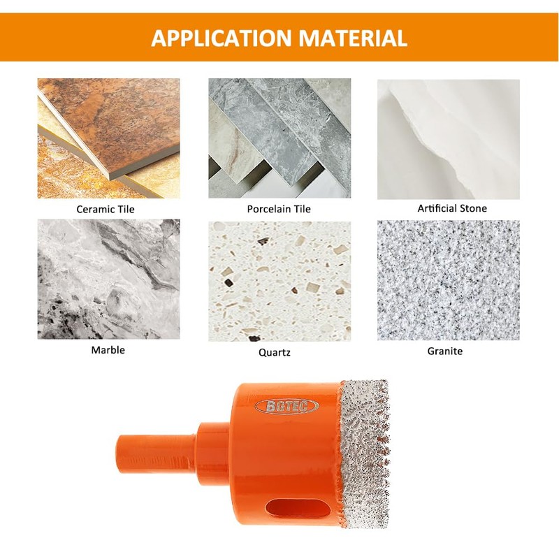 Dry Diamond Core Drill Bits,BGTEC 1pc 1-1/8" Diamond Hole Saw