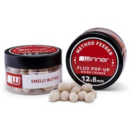 Tandem Baits Method Feeder Fluo Pop-up Micro Chunks 20g Stinky Butter Carp Bait Carp Fishing Bait for Big Fish Fishing Carp Accessories for Professionals & Hobby Anglers