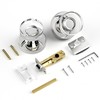 naubea Crystal Door Knob Polished Chrome Interior Privacy Door Knobs