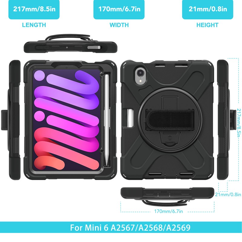 Tablet Protective Case for IOS Mini 6 3 Layer Drop