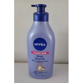 NIVEA Shea Nourish Body Lotion Dry Skin Lotion with Shea Butter, 33.8 Fl Oz Pump