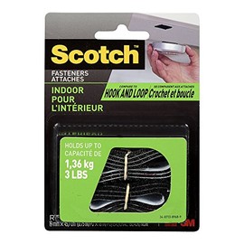 Scotch General Purpose Fastener, Black, .75-Inch by 18-Inch
