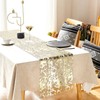 tiosggd Gold Table Runner 11'' x 192'', Sequin Glitter Metallic