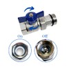 UNDERFLOOR Heating 1 inch Manifold Isolation Valve RED Blue Handle