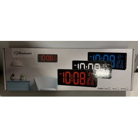 Clock Soobest Red Digial Wall Clock with Temperature and Date