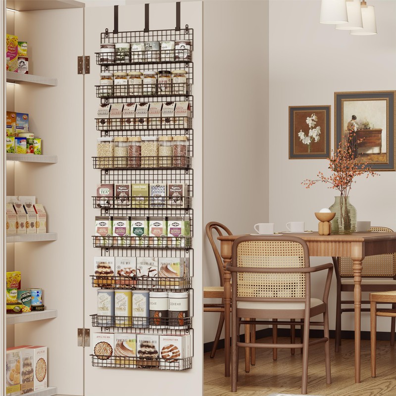 JKsmart 9-Tier Spice Rack Organizer with Door Hook, Wall Mount,