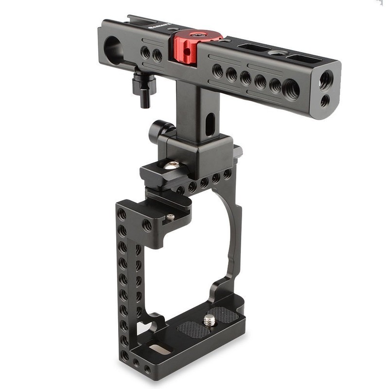 CAMVATE Camera Cage, 360 Degree Rotation, 1/4 & 3/8 Screws,
