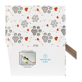 PackRite Decorative Shipping Boxes Decorated Gift Boxes For Mailing Birthday Gifts & Holiday Presents, 6 Pack of Everyday Shipping Boxes, Multiple Sizes and Designs, Paw Prints, Medium