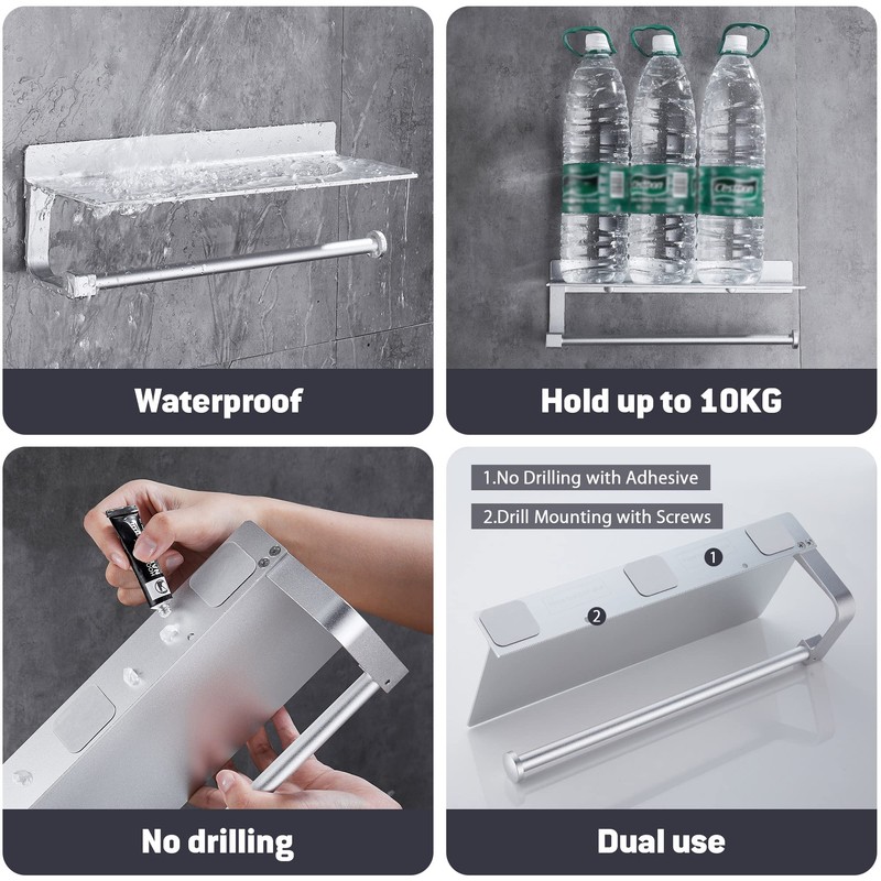 GRICOL Kitchen Roll Holder No Drilling Roll Holder Kitchen with